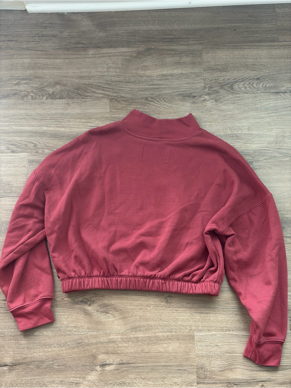 Calvin Klein Cozy Cropped Maroon Mock Neck Size S - Picture 6 of 6